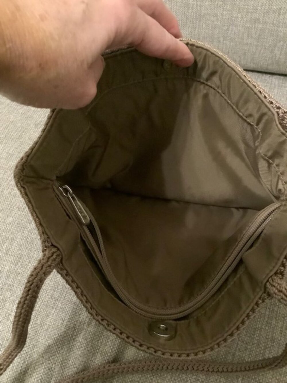 PRICE DROP!!! The Sak Crochet Neutral Beige Shoulder Bag - Picture 6 of 9